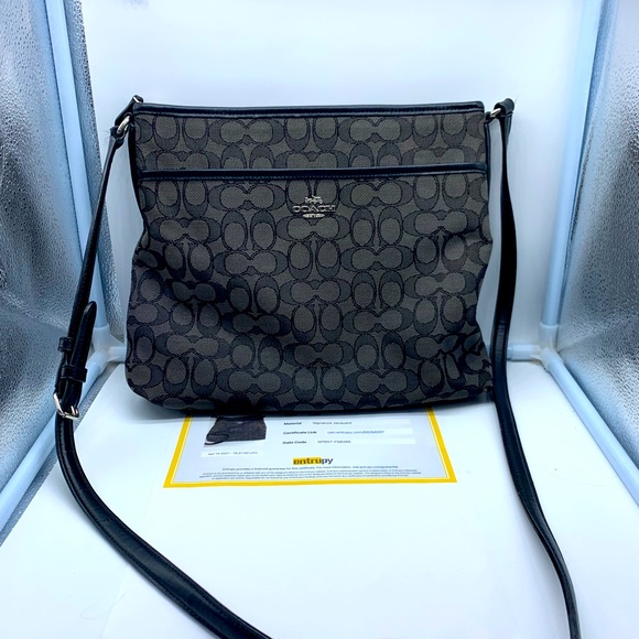 Coach Handbags - COACH black signature jacquard Charlie C bag